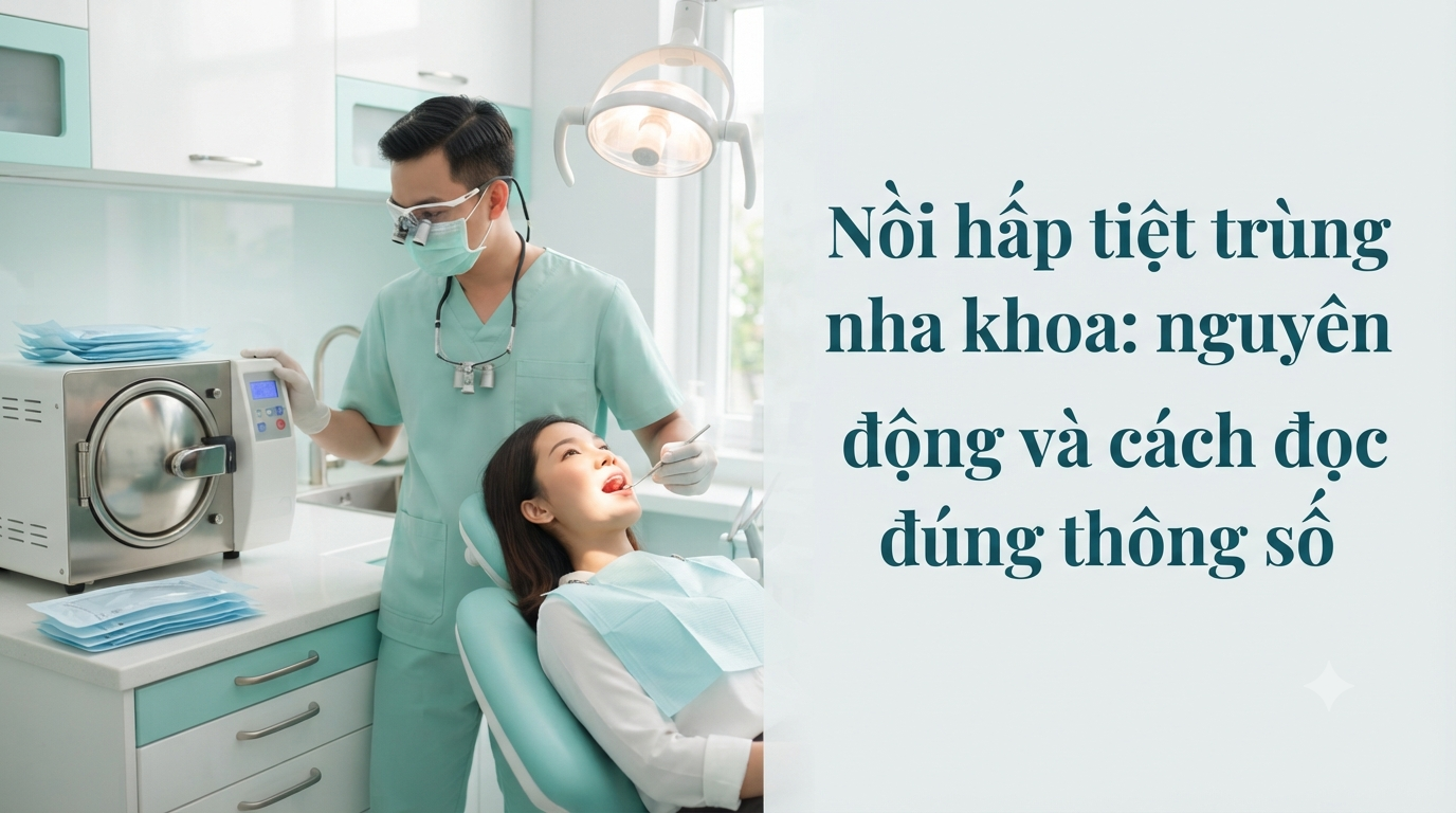 Nồi hấp tiệt trùng nha khoa: nguyên lý hoạt động và cách đọc đúng thông số